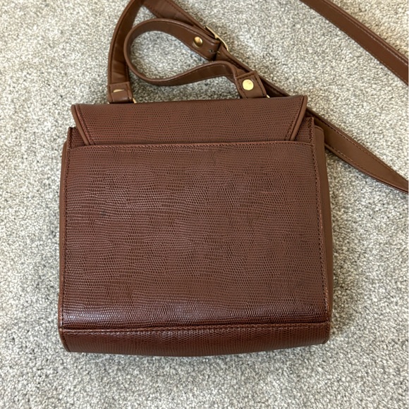 Vtg Field Manor Brown Small Crossbody Bag Casual Textured Minimalist - Picture 7 of 10